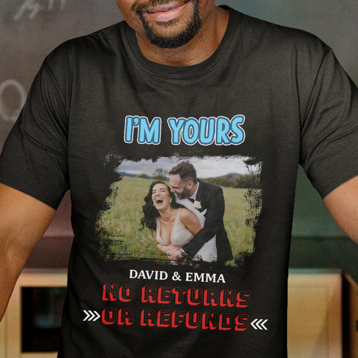 I Am Yours Custom Photo Shirt – Personalized Couple T-Shirt with Picture