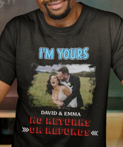 I Am Yours Custom Photo Shirt – Personalized Couple T-Shirt with Picture