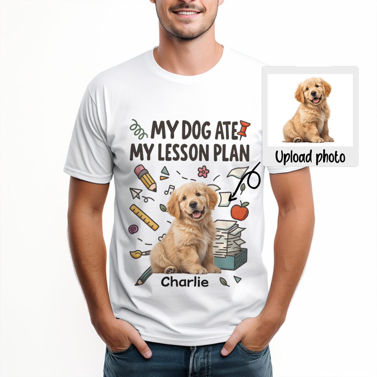My Dog Ate My Lesson Plan Shirt – Funny Personalized Teacher Shirt