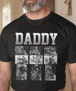 Custom Photo B&W T-Shirt – Personalized Gift for Dad – Father’s Day Gift