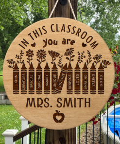 Custom 3D Teacher Door Sign – Personalized Classroom Decor