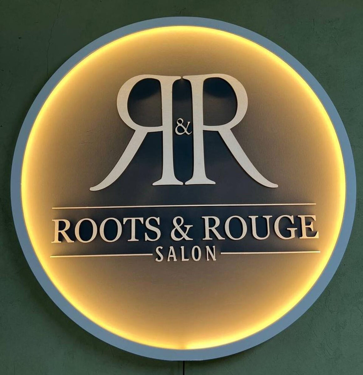 Wooden Logo Company Iluminated Custom Round Wooden Sign