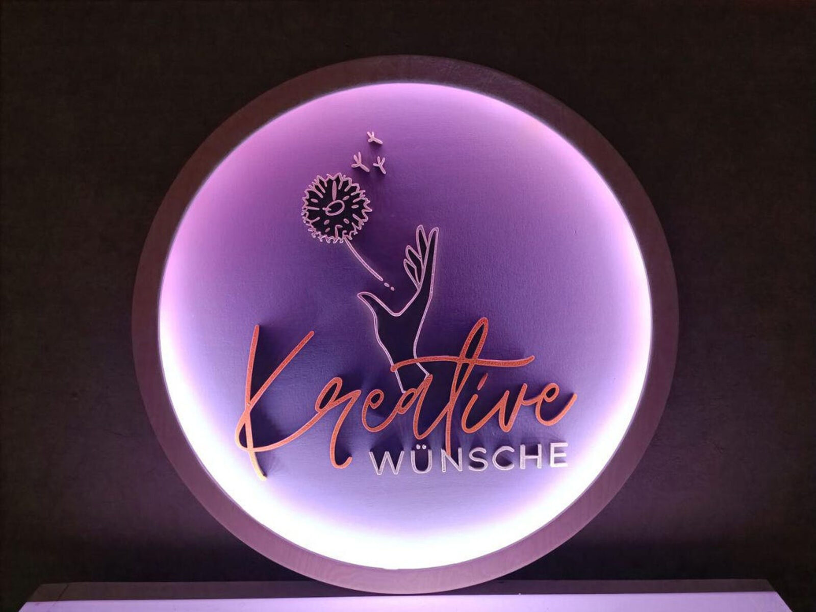 Wooden Logo Company Iluminated Custom Round Wooden Sign Cafe Sign Custom Logo