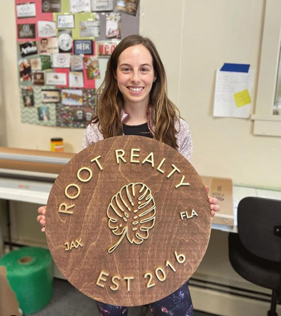 Wood Mounted - Logo Sign - Custom Wood- Laser Cut - 3D Logo - Perfect for: Office Lobby Waiting Room - Customizable - Full Color
