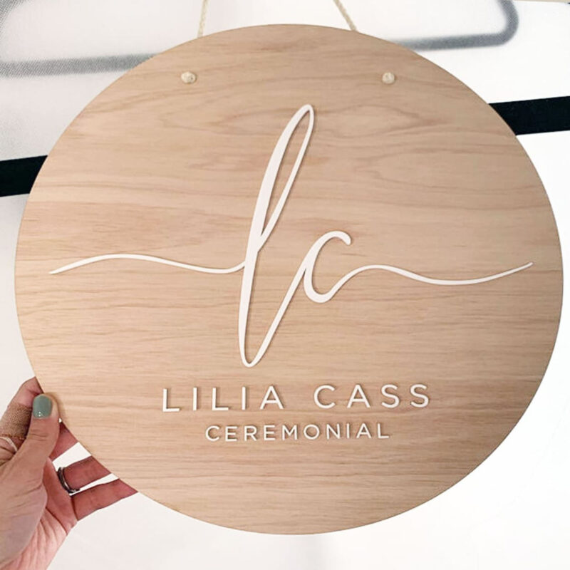 Wooden and Acrylic Business Sign -  Custom Logo Sign with 3D Lettering